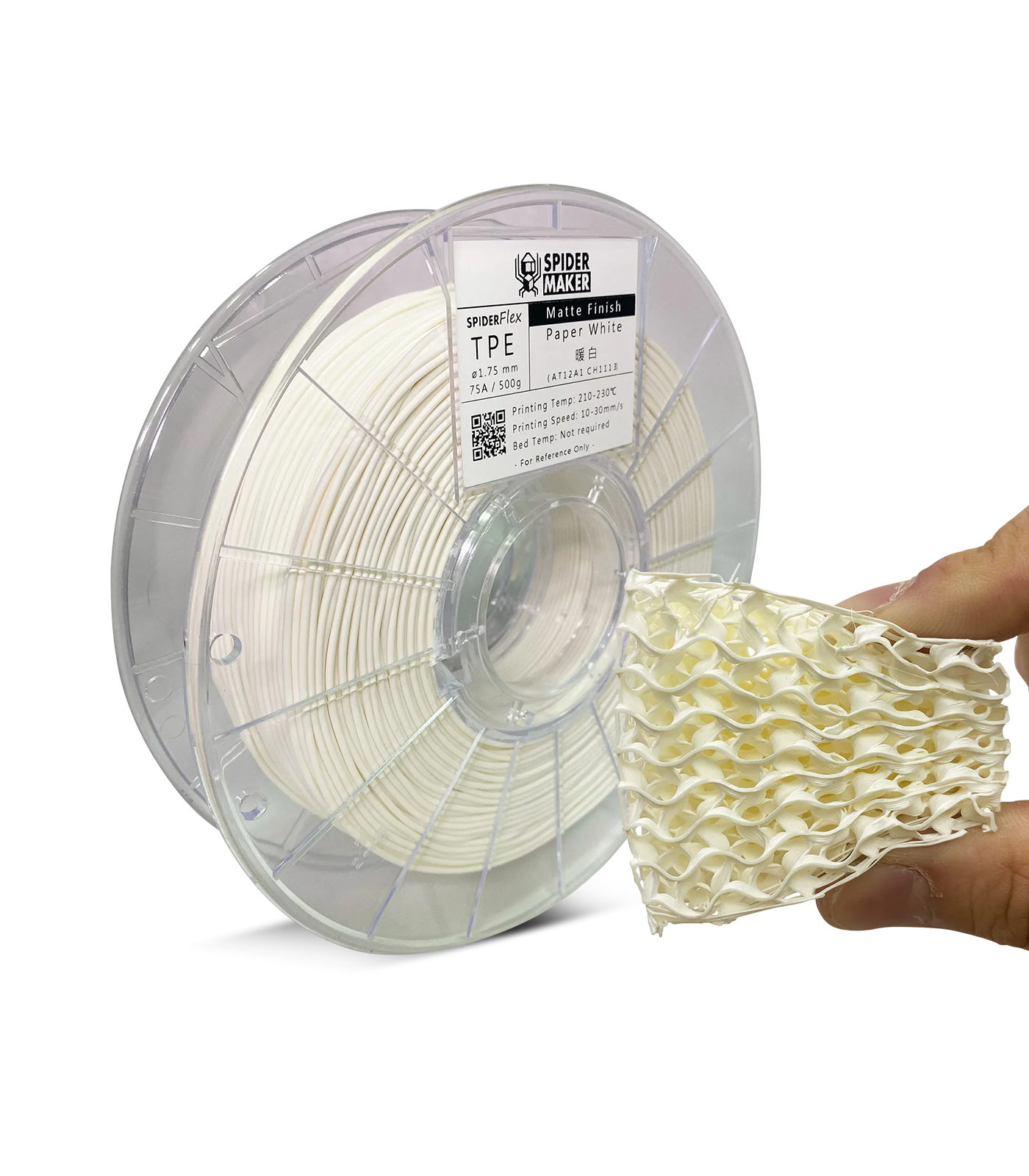 SpiderFlex Flexible TPE 3D Printer Filament