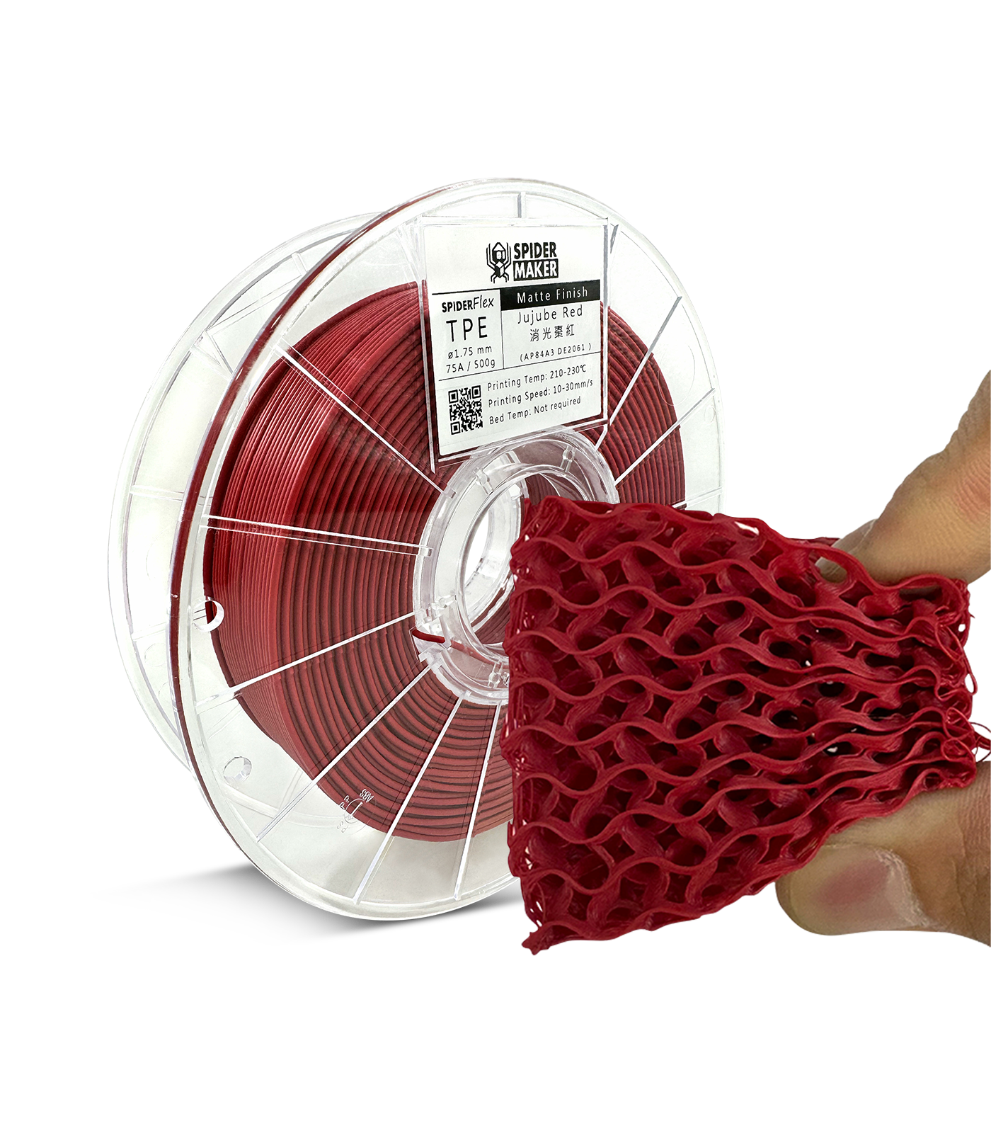 SpiderFlex Flexible TPE 3D Printer Filament